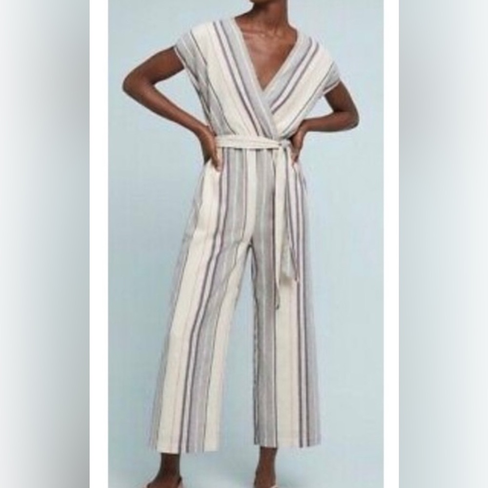 Anthropologie Dolan Millie Striped Jumpsuit Coastal